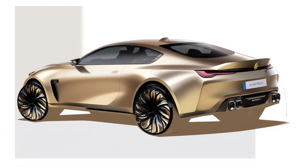 Illustration of a modern compact car